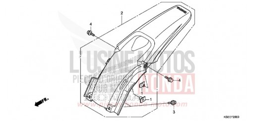 GARDE-BOUE ARRIERE CRF150RBJ de 2018